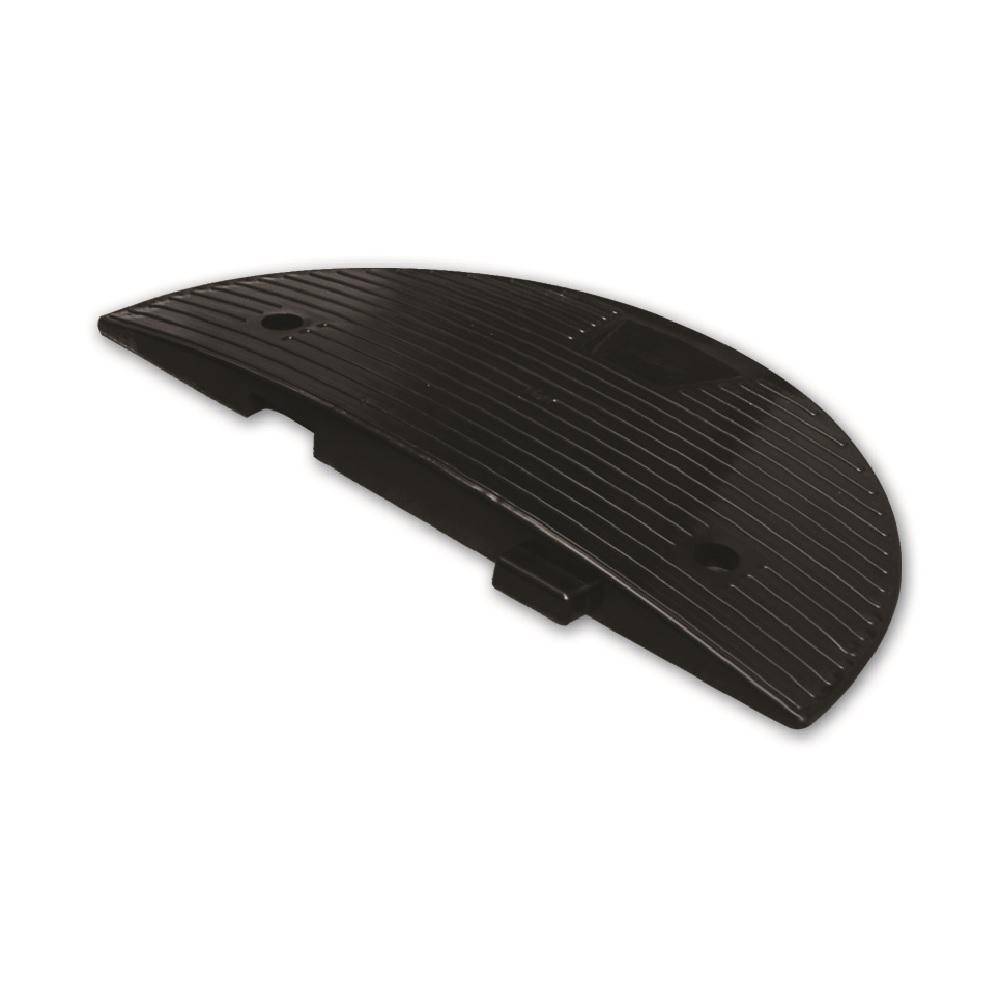 Temposchwelle Endstück - PP-PVC - 50 km/h - 300 x 600 x 45 mm - schwarz