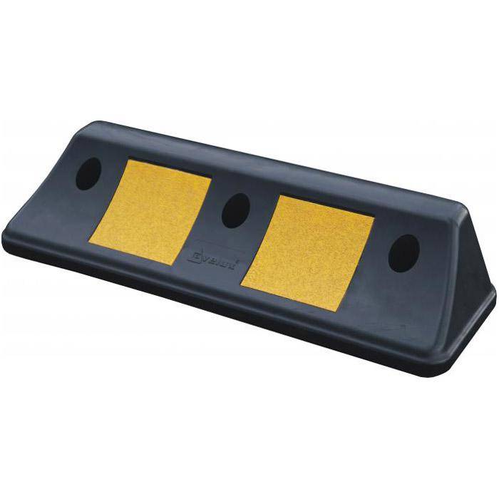 Radstop - Länge 500 mm - Höhe 100 mm - Material PVC - Farbe schwarz/gelb