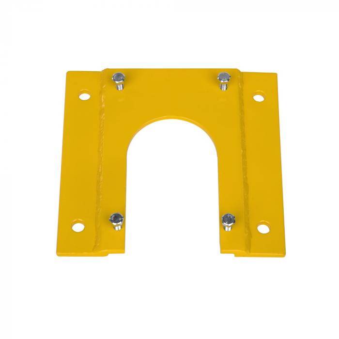Montageplatte für Sperrpfosten - Stahl pulverbeschichtet - für Bodenplatte 120 x 195 mm