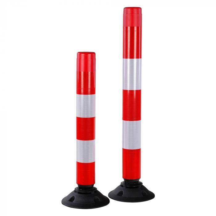 Flexible Absperrpfosten - Kunststoff - rot - reflektierend - Höhe 1000 mm