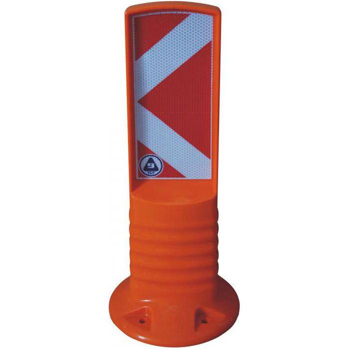 Flexibake - linksweisend - Höhe 500 mm - Breite 100 mm - selbstaufrichtend - Material PUR - Farbe orange