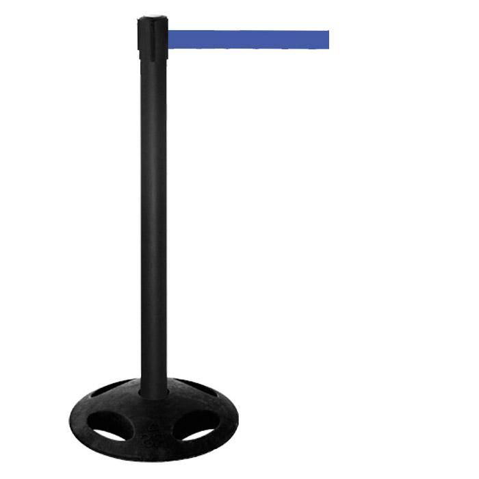 Absperr-Pfosten - "GLA 26" - Höhe 1 m - Gurt 3,8 m - Kunststoff - Gurt blau