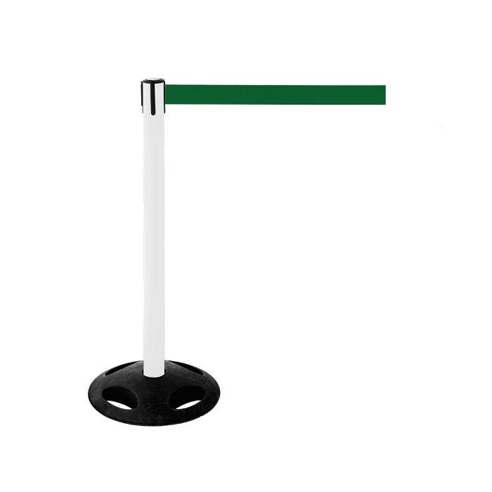 Absperr-Pfosten - "GLA 26" - Höhe 1 m - Gurt 3,8 m - Kunststoff - Gurt grün