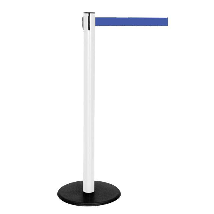 Absperr-Pfosten - "GLA 29" - Höhe 1 m - Gurt 2,3 m - Kunststoff - Gurt grün