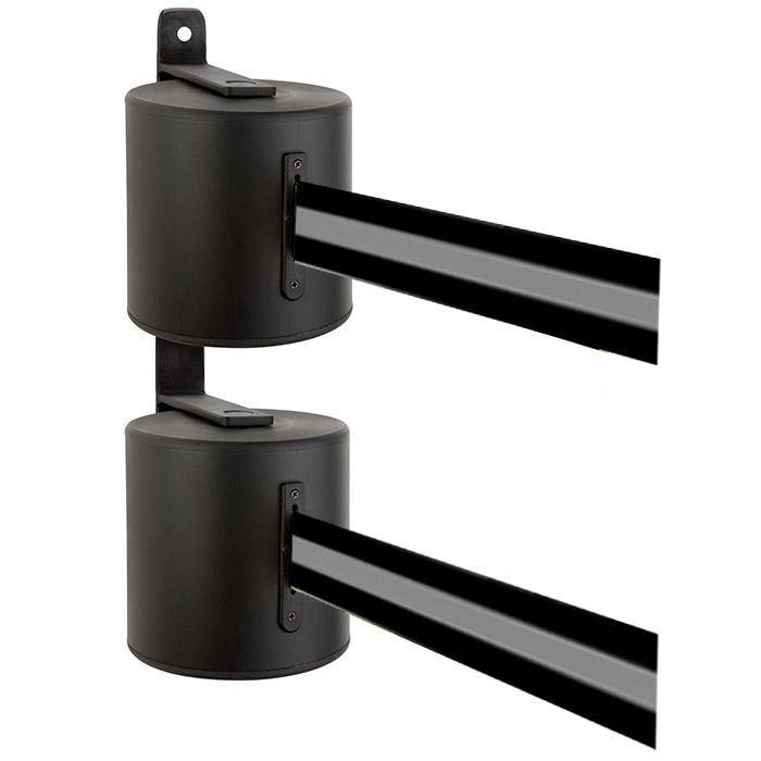 Sperr-Gurt "GLWD 2000" - Gurtlänge 2x20 m/ Breite 5 cm - Gurt schwarz/grau gestreift - Metall schwarz