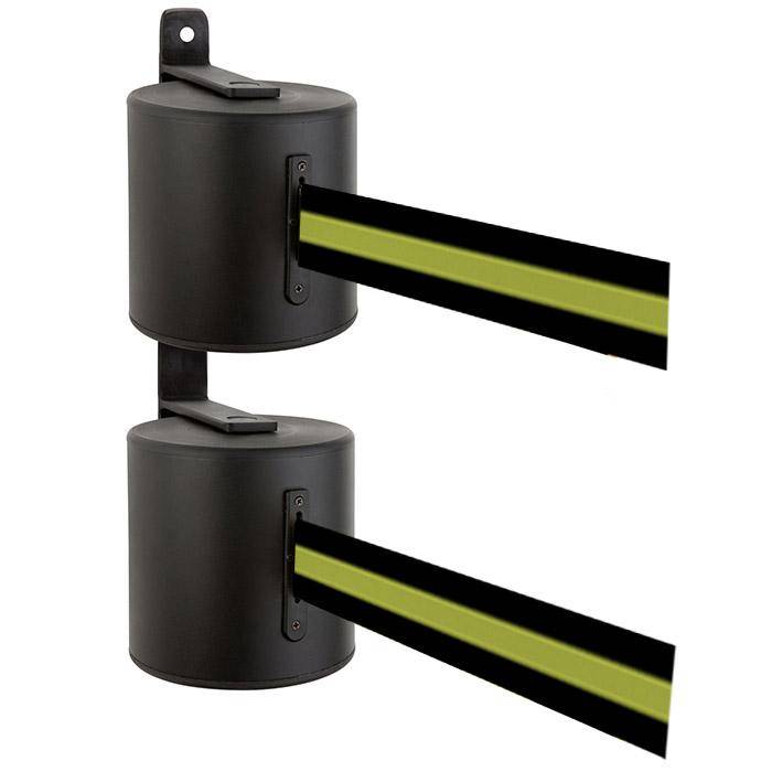 Sperr-Gurt "GLWD 2000" - Gurtlänge 2x20 m/ Breite 5 cm - Gurt schwarz/gelb gestreift - Metall schwarz