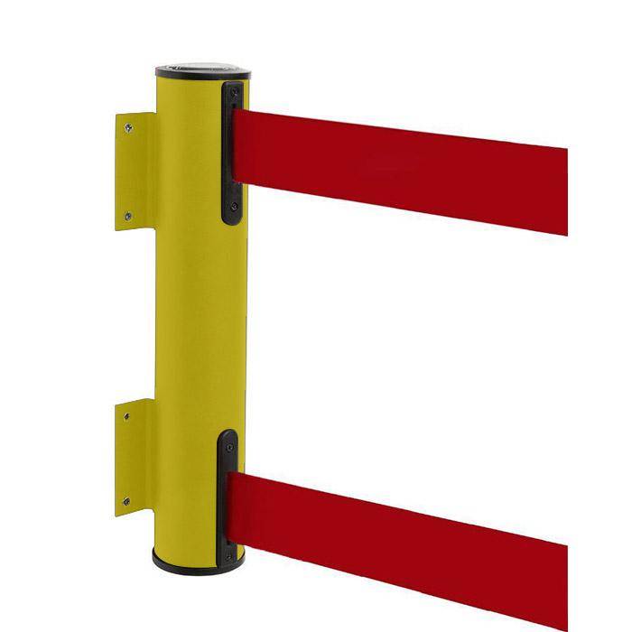 Sperr-Gurt - "GLWD 45" - 2x2,3 m/ Breite ca. 5 cm - Gehäuse gelb - Gurt rot - Metall - mit Panikverschluß