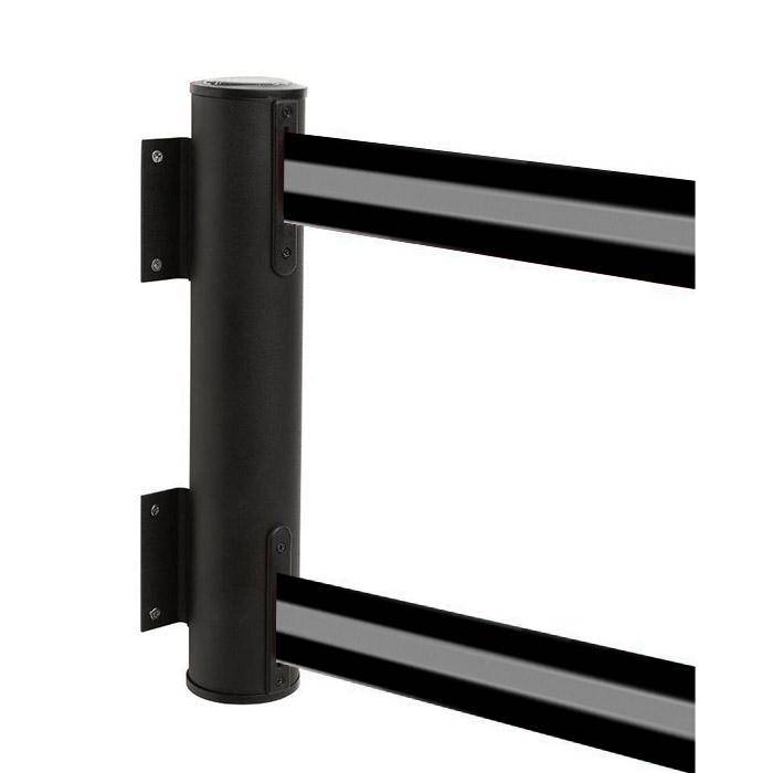 Sperr-Gurt - "GLWD 45" - 2x2,3 m/ Breite ca. 5 cm - Gehäuse gelb - Gurt schwarz/grau gestreift - Metall - mit Panikverschluß