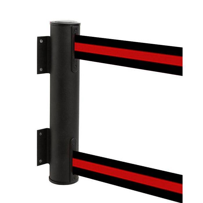 Sperr-Gurt "GLWD 25" - Gurtlänge 2x4 m/ Breite 5 cm - Metall, lackiert - Gurt schwarz/rot gestreift