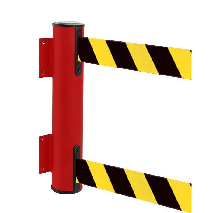 Sperr-Gurt "GLWD 25" - Gurtlänge 2x4 m/ Breite 5 cm - Metall, lackiert - Gurt schwarz/gelb diag.