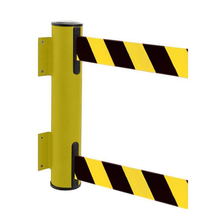 Sperr-Gurt "GLWD 25" - Gurtlänge 2x4 m/ Breite 5 cm - Metall, lackiert - Gurt schwarz/gelb diag.