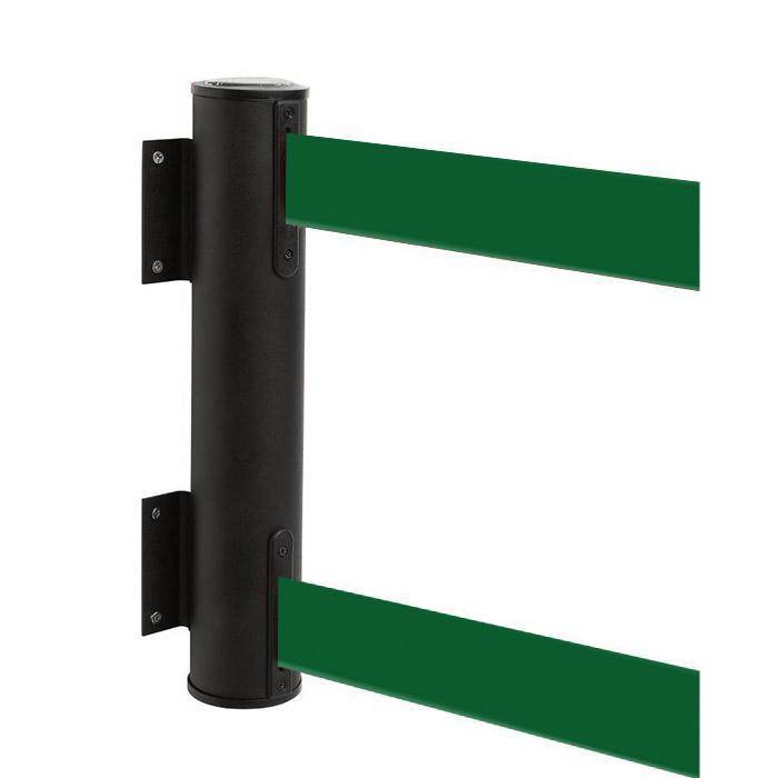 Sperr-Gurt - "GLWD 45" - 2x2,3 m/ Breite ca. 5 cm - Gehäuse schwarz - Gurt grün - Metall - mit Panikverschluß