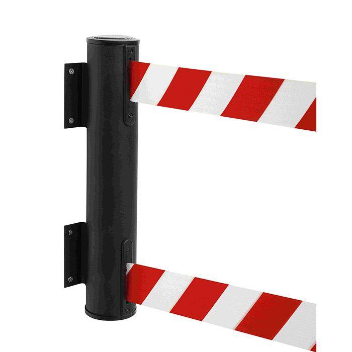 Sperr-Gurt "GLWD 25" - Gurtlänge 2x4 m/ Breite 5 cm - Metall, lackiert - Gurt weiß/rot diag.