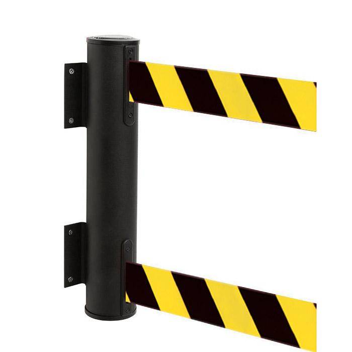 Sperr-Gurt "GLWD 25" - Gurtlänge 2x4 m/ Breite 5 cm - Metall, lackiert - Gurt schwarz/gelb diag.