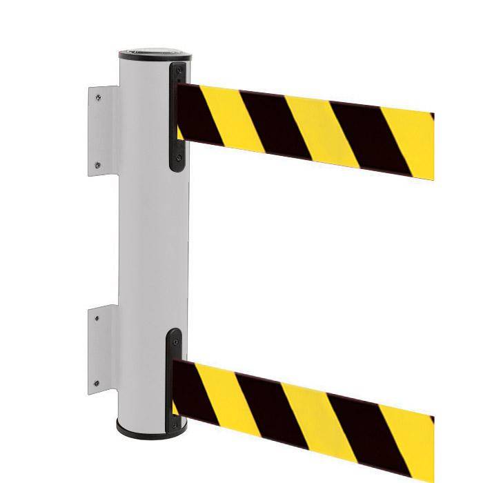 Sperr-Gurt "GLWD 25" - Gurtlänge 2x4 m/ Breite 5 cm - Metall, lackiert - Gurt schwarz/gelb diag.