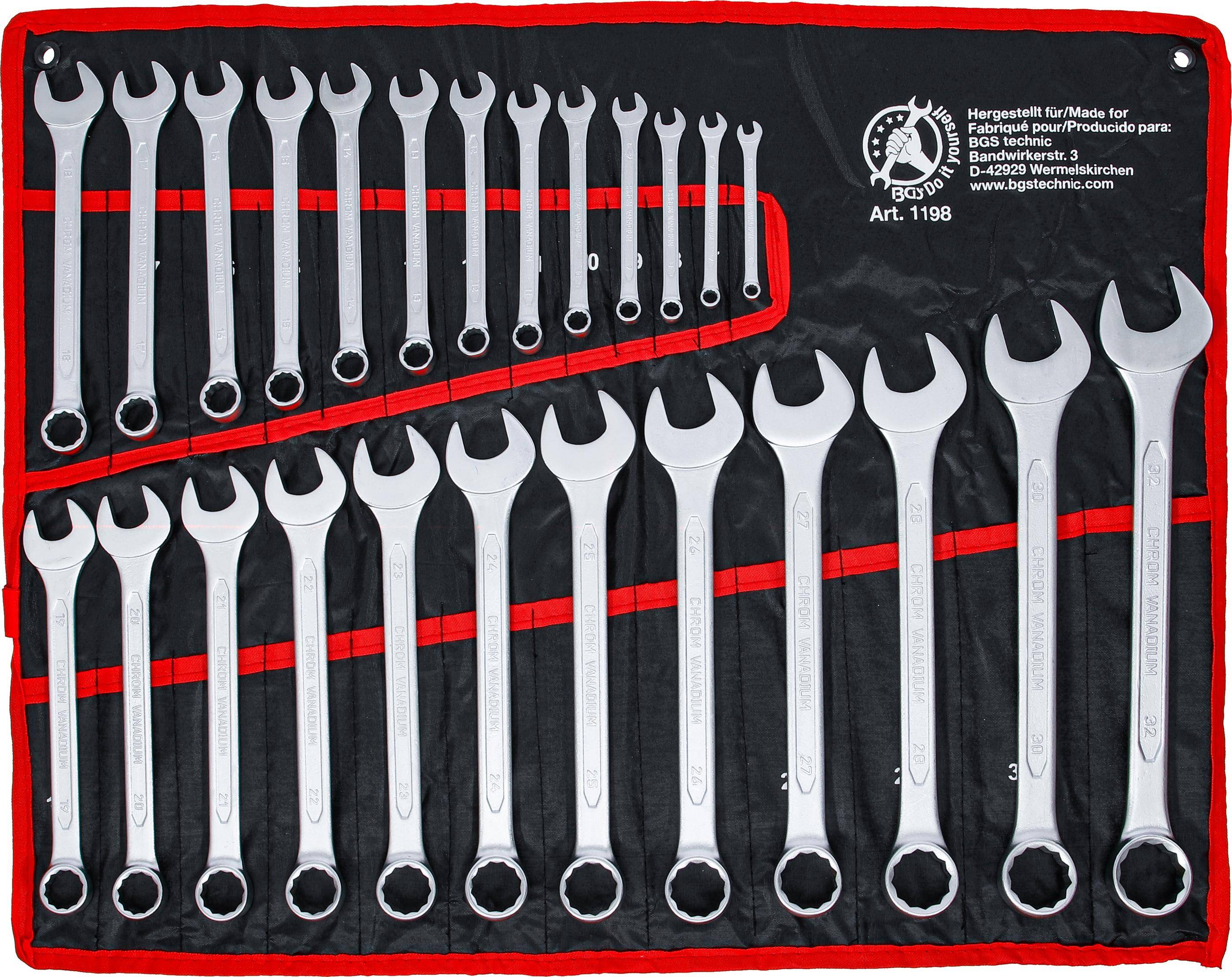 BGS Do It Yourself Maul-Ringschlssel-Satz | SW 6 - 32 mm | 25-tlg.