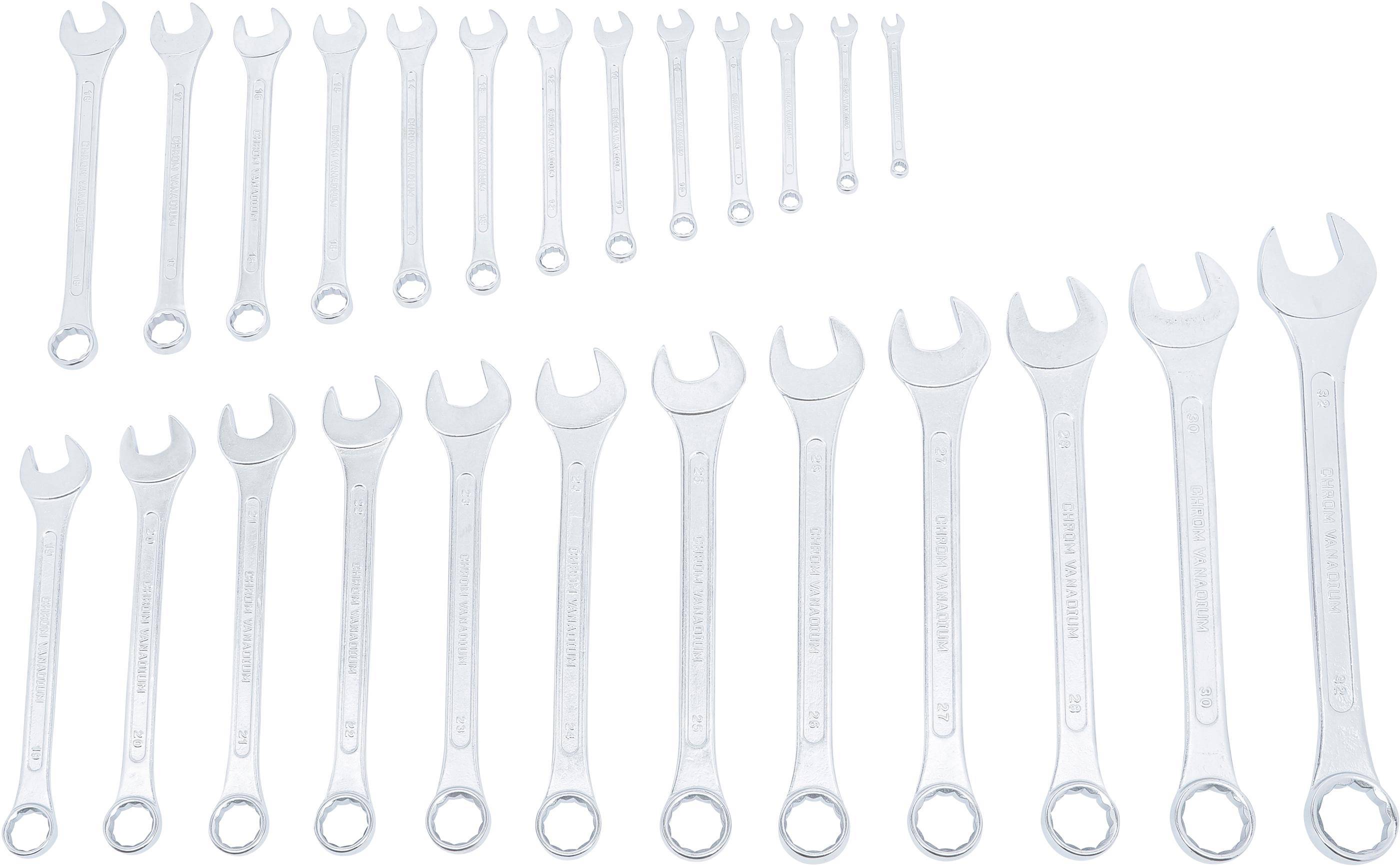 BGS Do It Yourself Maul-Ringschlüssel-Satz | SW 6 - 32 mm | 25-tlg.