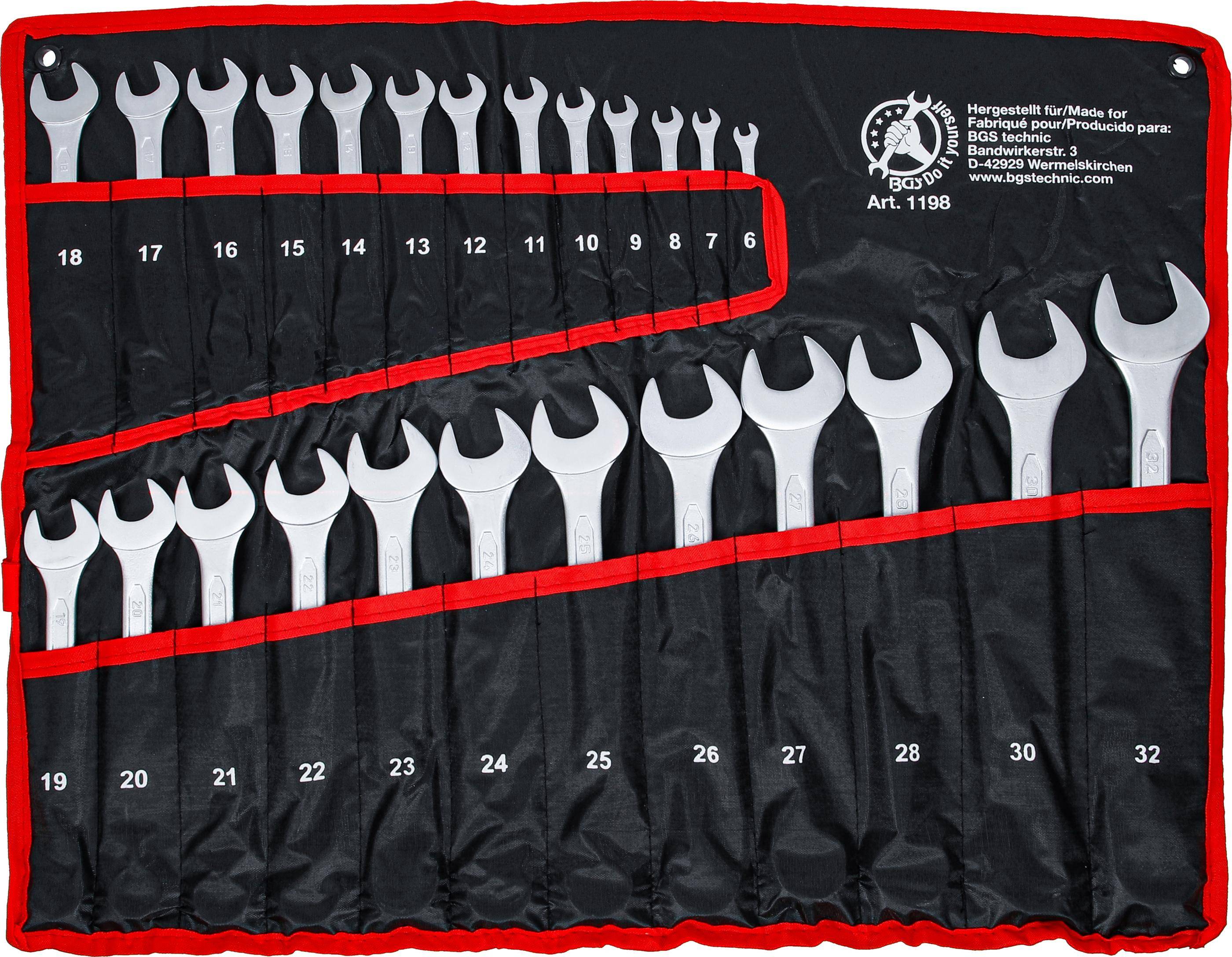 BGS Do It Yourself Maul-Ringschlüssel-Satz | SW 6 - 32 mm | 25-tlg.