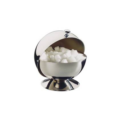 APS Zuckerkugel mit Rolldeckel, aus Edelstahl