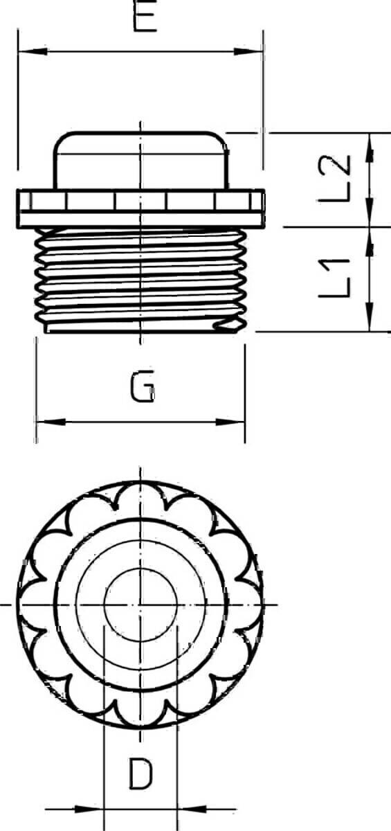 OBO Bettermann Einschraubnippel 90 M32 GE