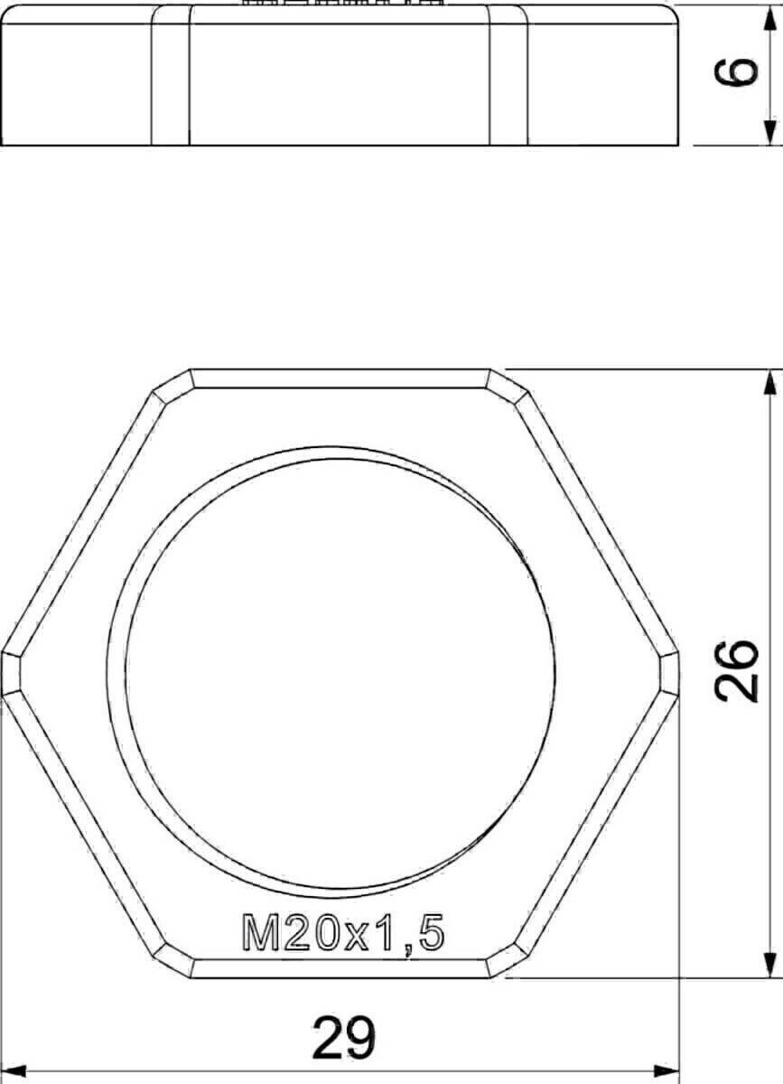 OBO Bettermann Gegenmutter 116 M20 SGR PA