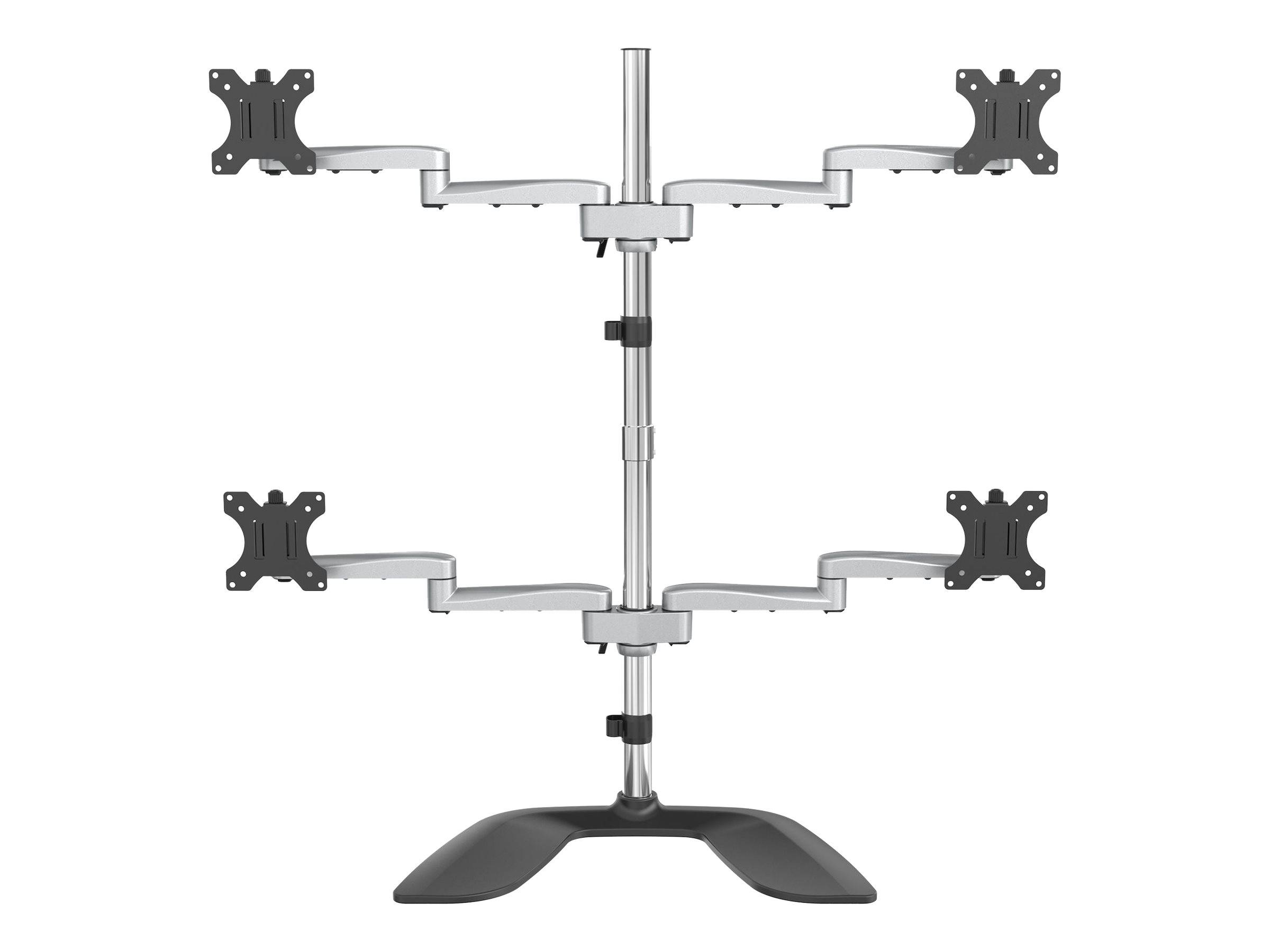 StarTech.com ARMQUADSS Monitorhalterung fur vier Bildschirme (fur bis zu 32"" VESA-Monitore, beweglich, Stahl & Aluminiu