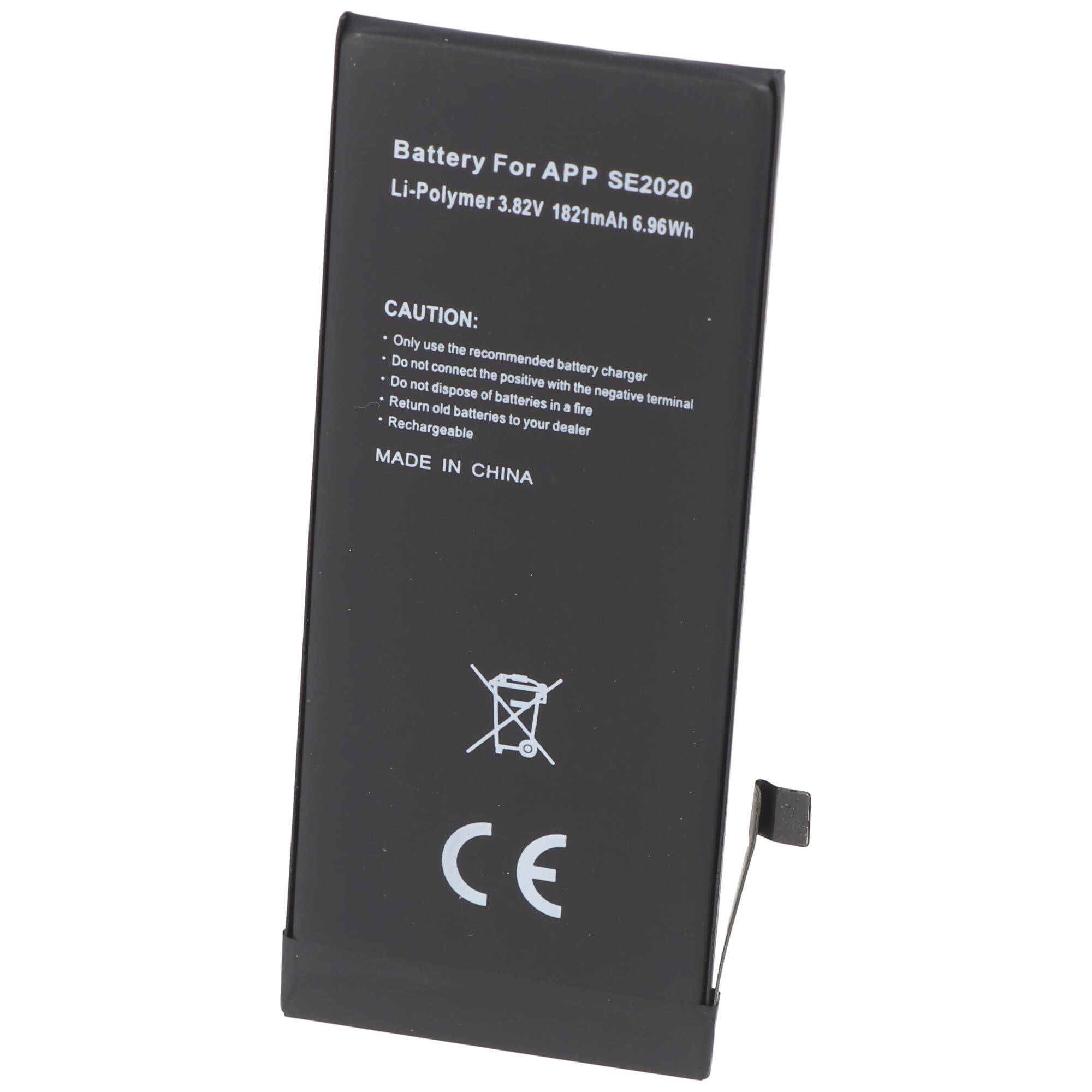 1821mAh Akku passend für Apple iPhone SE 2020, A2296 Li-Polymer 3,82V 6,9Wh built-in ohne Werkzeug 93,7 x 39,4 x 3,2mm