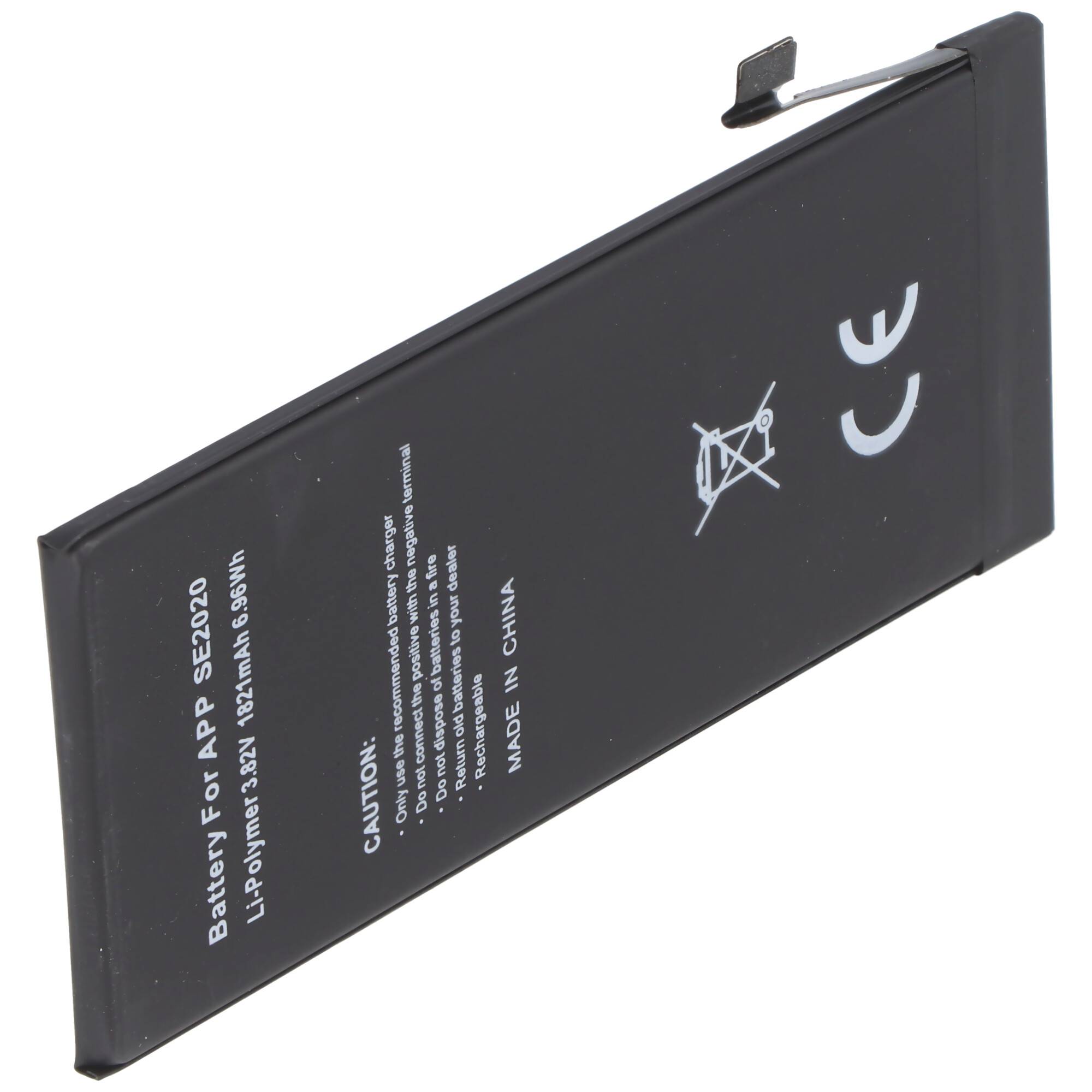 1821mAh Akku passend für Apple iPhone SE 2020, A2296 Li-Polymer 3,82V 6,9Wh built-in ohne Werkzeug 93,7 x 39,4 x 3,2mm