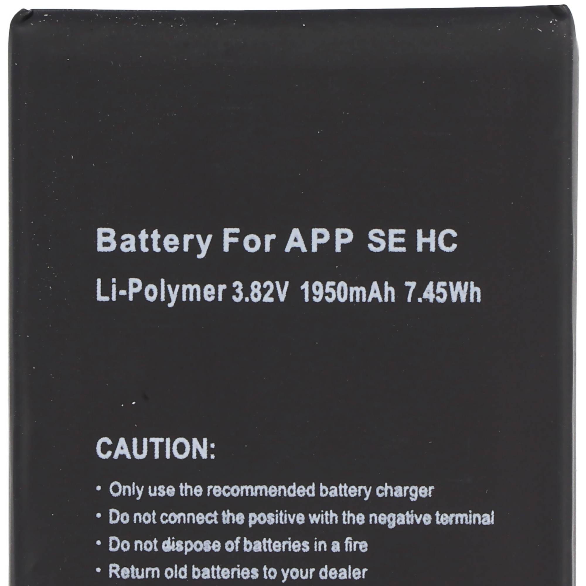 1950mAh Akku für Apple iPhone SE, Li-Polymer, 3,82V 7,4Wh hohe Kapazität, ohne Werkzeug