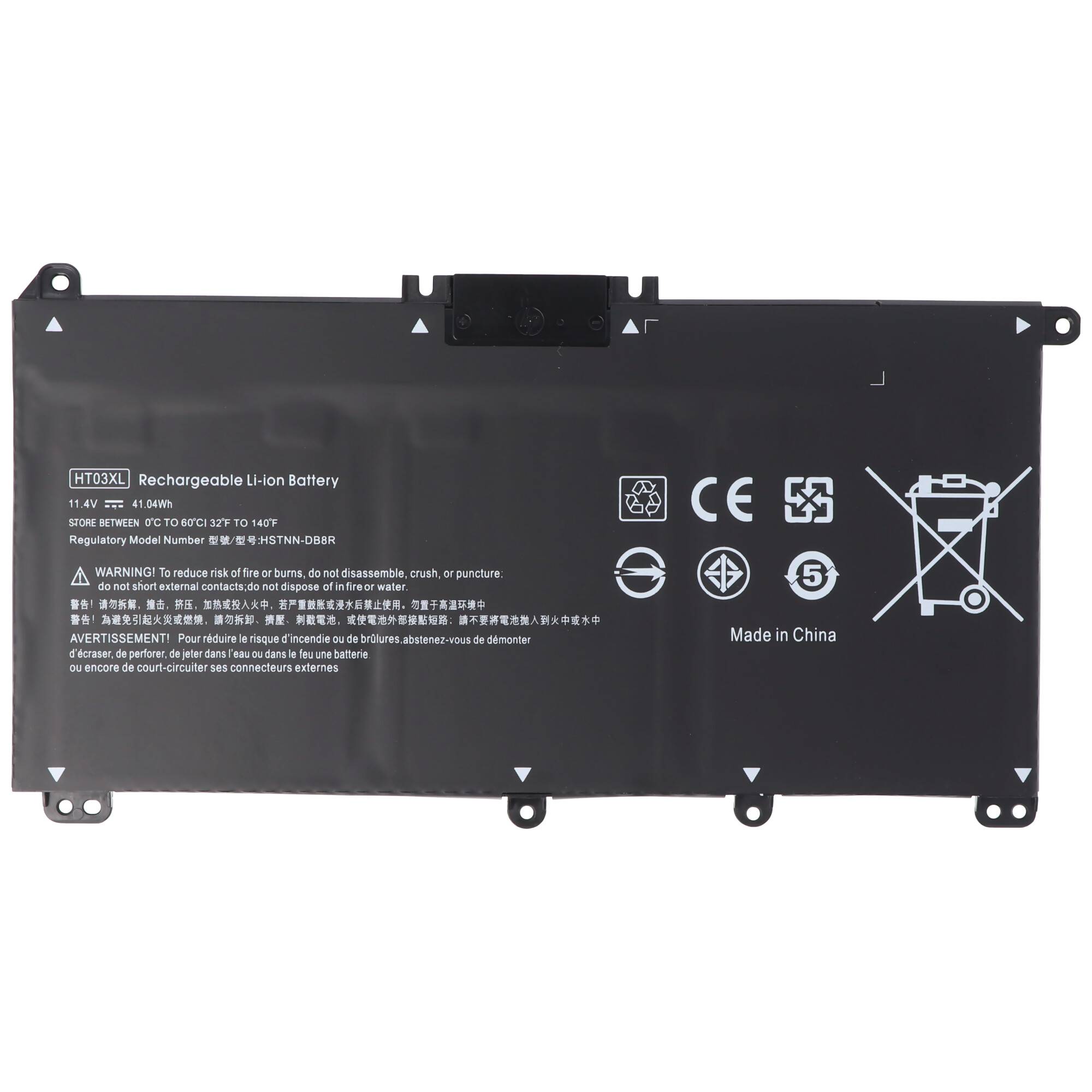 Akku passend für HP 250 G7, HP 255 G7, HT03XL Li-Polymer, 11,4V, 3600mAh, 41,0Wh, built-in, ohne Werkzeug