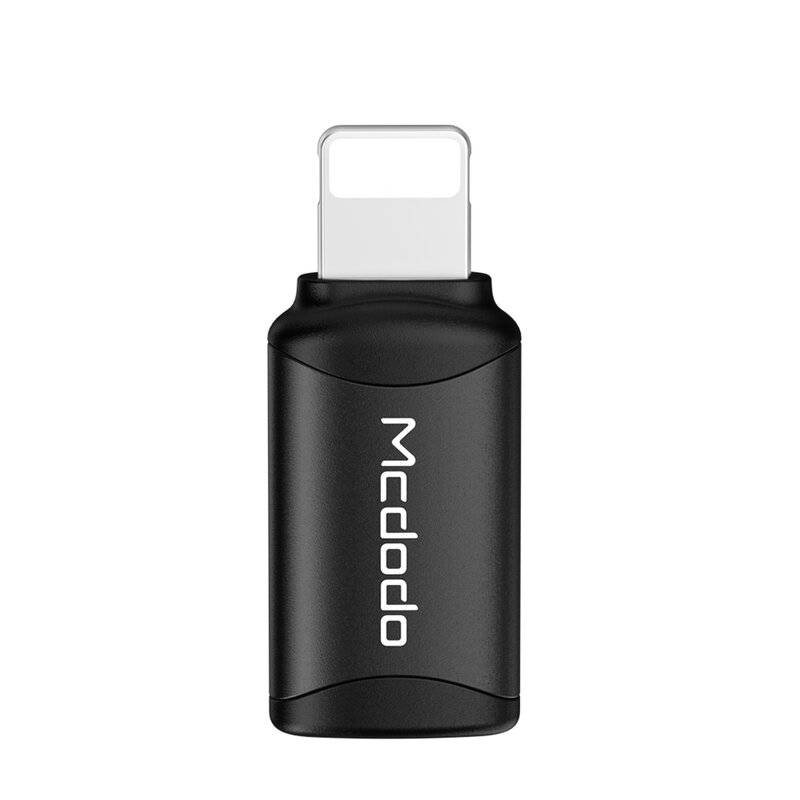 Mcdodo Adapter Typ-C auf Lightning Ladeadapter Stecker Converter 8-polig für Smartphones schwarz