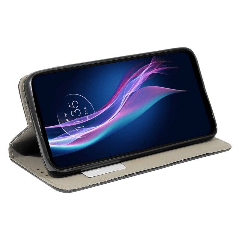 Elegante Buch-Tasche Hülle Smart Magnet für MOTOROLA MOTO G PRO Leder Optik Wallet Book-Style Cover Schale in Schwarz
