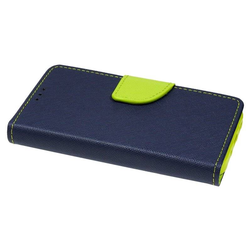 Buchtasche "Fancy" für iPhone 12 Pro Handyhülle Etui Brieftasche Schutzhülle mit Standfunktion, Kartenfach Blau-Grün