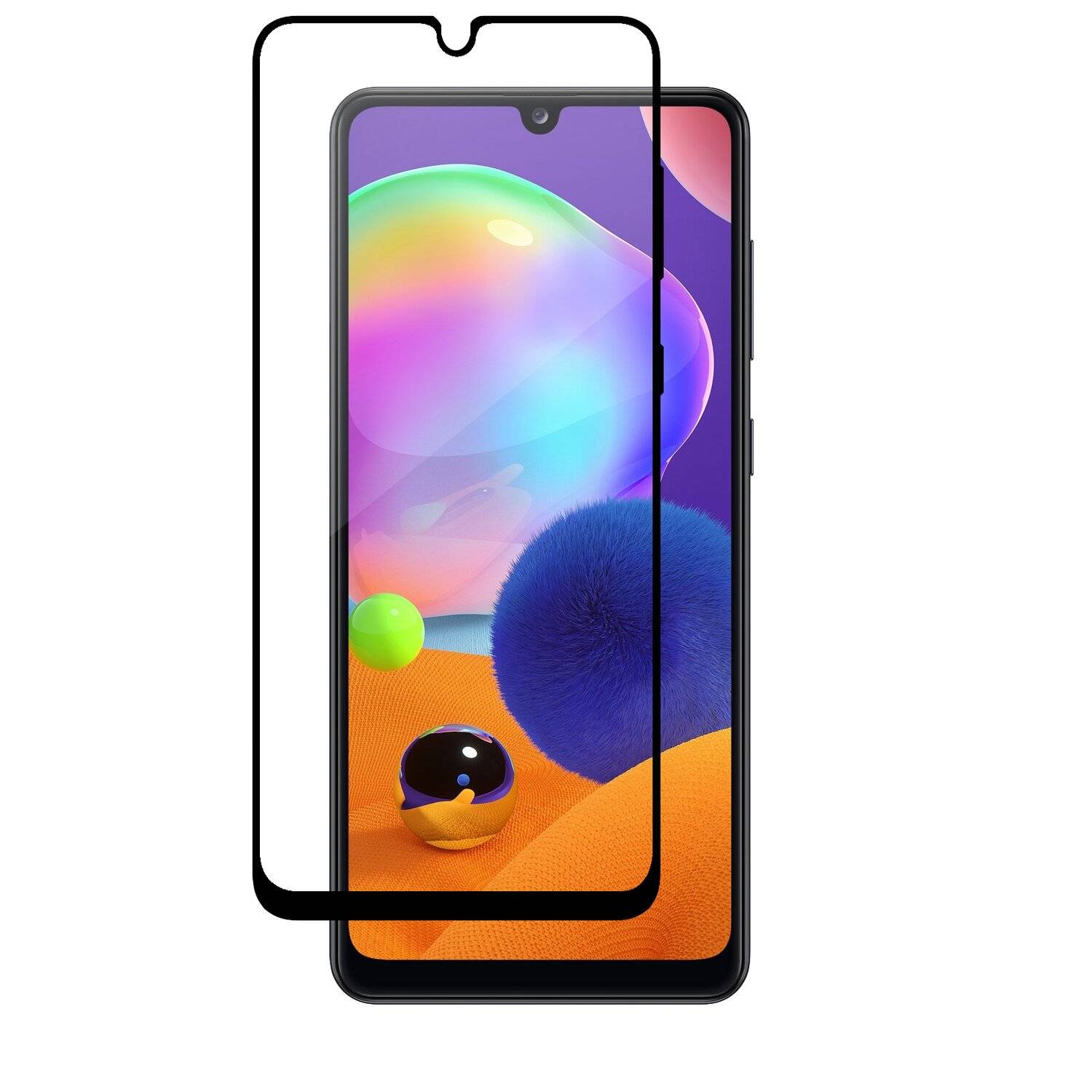cofi1453® 5D Schutz Glas kompatibel mit SAMSUNG GALAXY A31 (A315F) Curved Schutz Folie Vollständig Klebend und Abdeckung