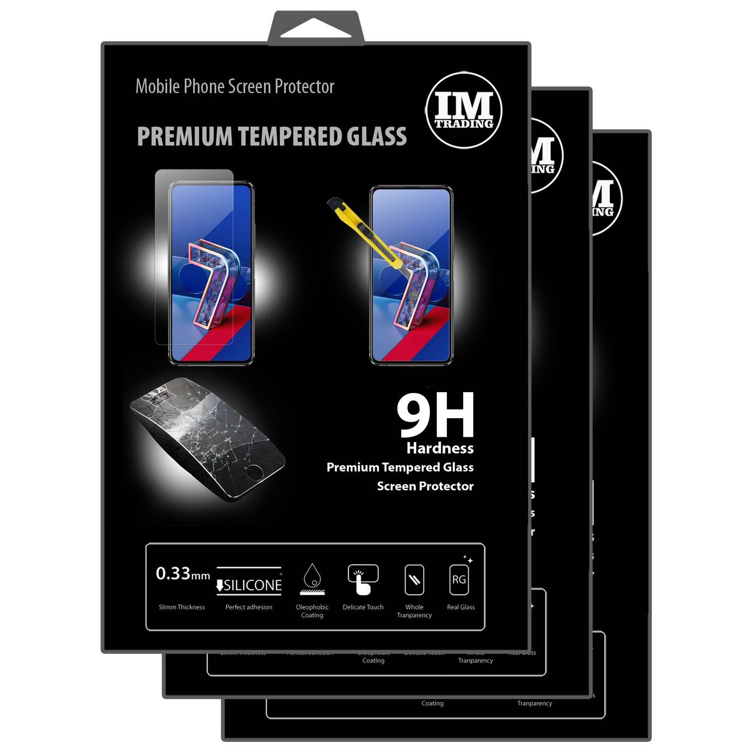 cofi1453 Schutzglas 9H kompatibel mit ASUS ZENFONE 7 PRO Displayschutzfolie Schutzfolie Passgenau Glas