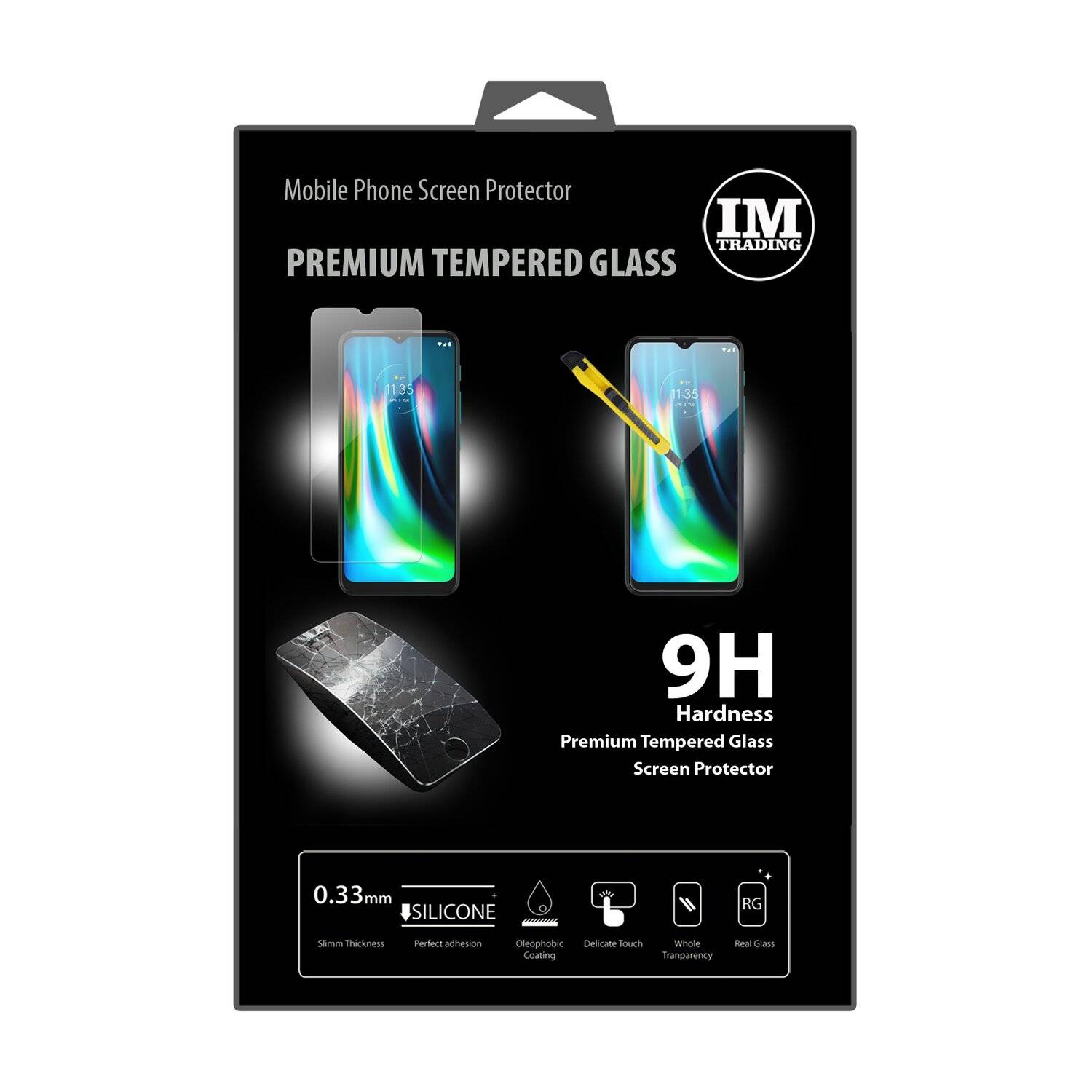cofi1453® Schutzglas 9H kompatibel mit MOTOROLA MOTO G9 PLAY Displayschutzfolie Schutzfolie Passgenau Glas