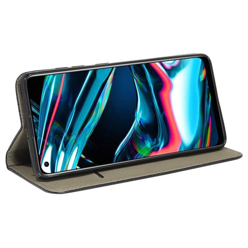Buchtasche "Smart" für REALME 7 PRO Handyhülle Etui Brieftasche Schutzhülle mit Standfunktion, Kartenfach Schwarz