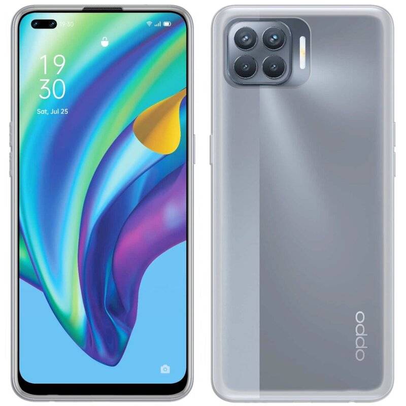 cofi1453® Silikon Hülle Basic kompatibel mit Oppo Reno 4 Lite Case TPU Soft Handy Cover Schutz Transparent