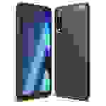 NALIA Design Case für Samsung Galaxy A70 Hülle, Karbon Stylische Handyhülle