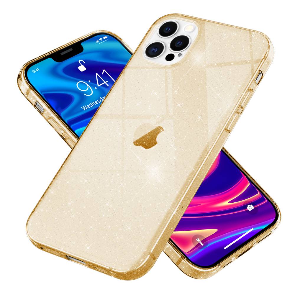 NALIA Glitzer Hülle für iPhone 12 Pro Max, Bling Handy Cover Schutz Glitter Case