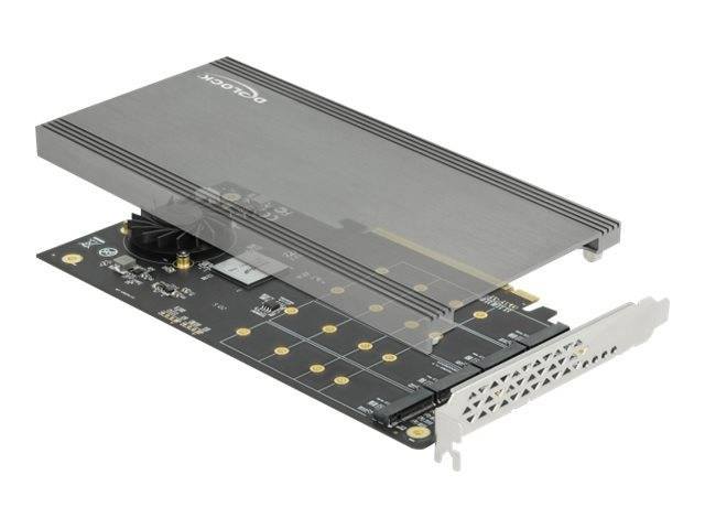 DeLOCK PCI Express x16 Card to 4 x internal NVMe M.2 Key M