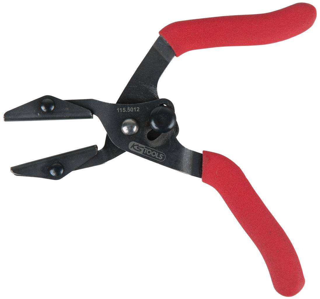 KS TOOLS Stufenlose-Abklemmzange abgewinkelt, Ø 20,0 mm