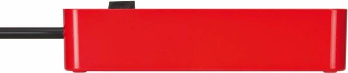 Steckdosenleiste Ecolor 3-fach Kabel-L1,5m rot/schwarz Kinderschutz BRENNENSTUHL
