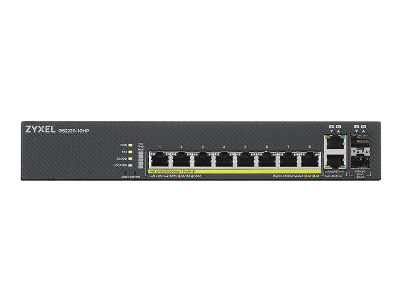 Zyxel GS2220-10HP - Switch - managed - 8 x 10/100/1000 (PoE+)