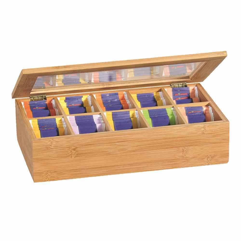 KESPER Teebox Bambus mit 10 Fchern