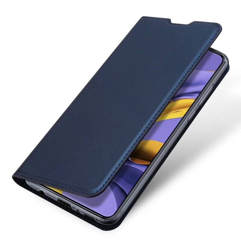 Buchtasche"Dux Ducis" für SAMSUNG GALAXY M51 (M515F) Handyhülle Etui Schutzhülle mit Standfunktion, Kartenfach Blau