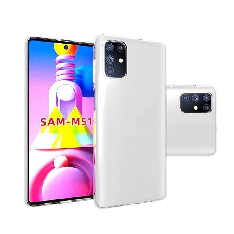 cofi1453® Silikon Hülle Basic kompatibel mit Samsung Galaxy M51 (M515F) Case TPU Soft Handy Cover Schutz Transparent