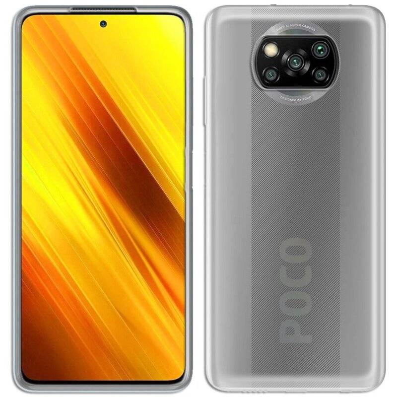 cofi1453® Silikon Hülle Basic kompatibel mit Xiaomi Poco X3 NFC Case TPU Soft Handy Cover Schutz Transparent