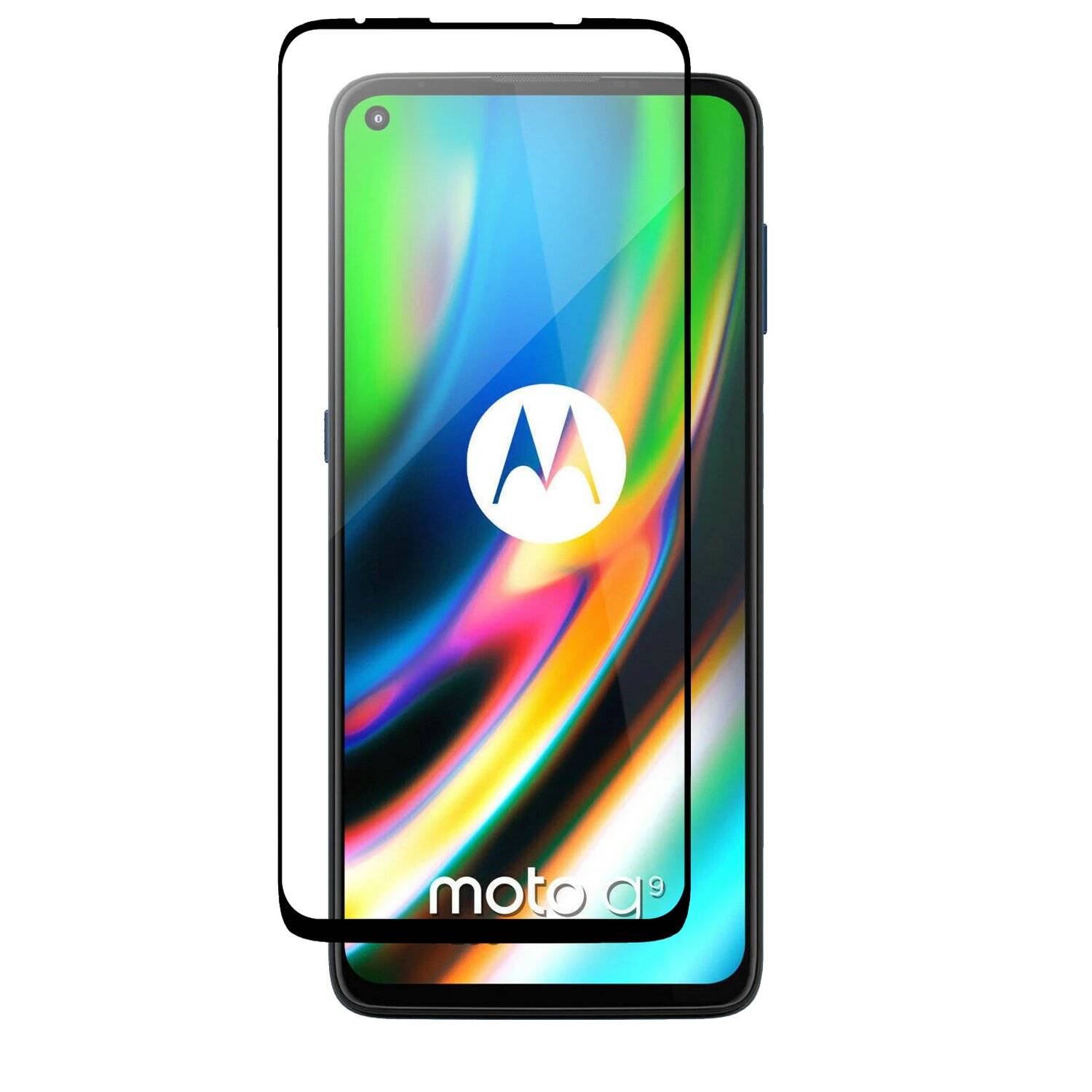 cofi1453® 5D Schutz Glas kompatibel mit MOTOROLA MOTO G9 PLUS Curved Schutz Folie Vollständig Klebend und Abdeckung