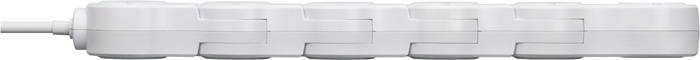 Steckdosenleiste Vario Power H05VV-F3G1,5 5-fach Kabel-L.1,4m weiß m.2xUSB